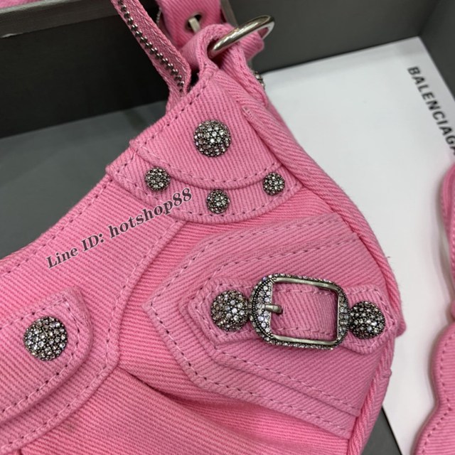 Balenciaga專櫃爆款經典機車包系列巴黎世家Le Cagole半月牙腋下包小號斜挎包 fyj2023